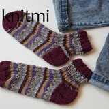 【洗濯機OK】冷えない靴下　ドイツウール＜男女兼用＞　手編み　靴下