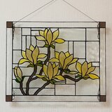 ステンドグラスのパネル『黄木蓮』