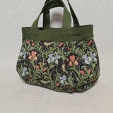 ウィリアムモリス、アイリス、タック入りトートのコピー