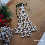 ホワイトレター  クリスマスツリーオーナメント｜モノトーン・シックインテリア