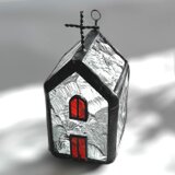 ステンドグラス教会キャンドルホルダーNo,3141