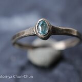 【世界で最も美しいブルージルコン】Sumのカンボジア産ブルージルコン・シルバーリング【滝沫】