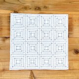 刺子の花ふきん（枡刺し）