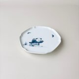 【波佐見焼】遊び唐子 渕立六方皿 　