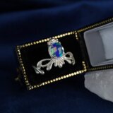 幻想シャボン玉 ウォーターオパールのリング silver925 13号(サイズ直し可)