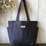 サイドポケット トートバッグ　ダークグレー35　A4　【送料無料】
