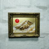 油絵 ミニ絵画 【黄金富士】