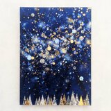 星と森P8号(アクリル原画)