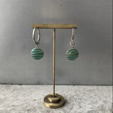Vintage 90s-00s USA green enamel hoop pierces