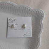 【人気】14kgf １粒しずく淡水パールの小さいピアス