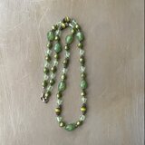 Vintage 90s-00s USA retro green beads necklace