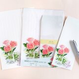 珊瑚色のバラ 和紙レターセット ちょっと大きめ、Ｂ5サイズ縦書き
