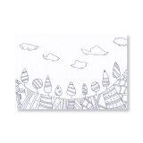 「 あの日の思い出に 」。ペン画 ( 原画 )