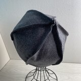 送料無料　 とんがりウールのベレー（グレー）