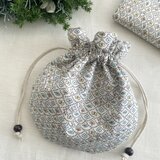 ＊リバティ・まるい巾着ポーチ＊フォレストウェーブ