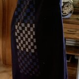 久留米絣小さな襟のワンピース