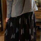 久留米絣小さな襟のトップス