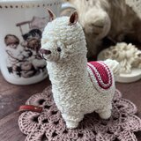 40番レース糸で編んだ アルパカのミニチュアオブジェ