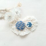 ★くるみボタンブローチ★