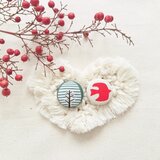 ★くるみボタンブローチ★