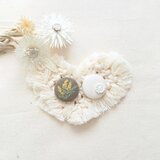 ★くるみボタンブローチ★