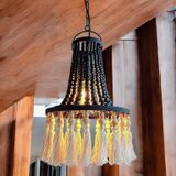 ウッド×アイアン ペンダントライト ブラック