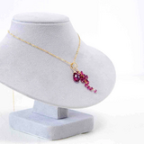 深紅の雫 ― ルベライトトルマリン×ピンクトルマリン 2wayネックレス