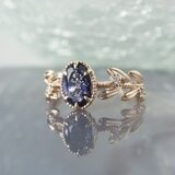 アベンチュリンアイオライト&Dia リーフモチーフリング【１点限定】