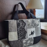 アンティークレース*パッチワーク*トートバッグ*小鳥