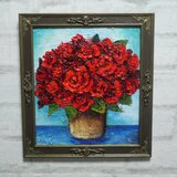 油絵【赤い薔薇】
