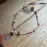 ＊happy×2price＊古の取り留め（の）ないネックレス@フランスのデッドストックビーズ＋カレンシルバーチャーム＋いろいろ