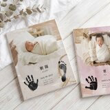 写真入り手形足形アート｜命名書×絵画風キャンバス（お七夜／誕生記念／フルオーダー／手型足型）のコピー
