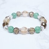 ✨再販✨【2026年丙午開運】心穏やかに安定した日々をすごす|ルチルクォーツ・アベンチュリン 天然石ブレスレットNo.834