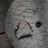 -Pyu beads- silver short necklace