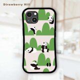 グリップケース iPhoneケース パンダ 耐衝撃 　ストラップホール
