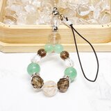 ✨再販✨【2026丙午 開運】心穏やかに安定した日々をすごす|ルチルクォーツ・アベンチュリン天然石ストラップNo.834S