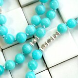 エメラルドグリーンがきれい！！アマゾナイトネックレス