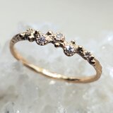 霧氷の指輪＊diamond K18 ring