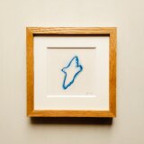 「鳥∣ドローイング」原画 ※木製額縁入り（18㎝角）一点物 水彩 イラスト 北欧インテリア　