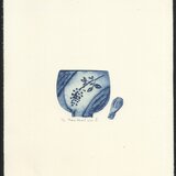 銅版画「茶碗」