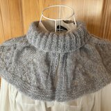 モヘアつけ襟(手編み)