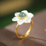 水仙の花のリング - 自然の美しさをそのまま指先に R445