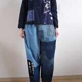 着物リメイク　BORO パッチワーク　パンツ