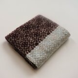 手織りカシミアマフラー・・チョコ×ミント