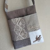 アンティークレース*クロスステッチ*スマホショルダー