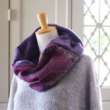 カンタ刺繍シルクとエコファーのねじりスヌードA