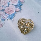 《Avon》 “ANTIQUED HEART PIN” エイボン ヴィンテージブローチ