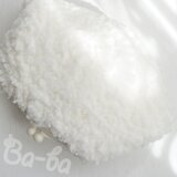 ばあば、モールヤーンのふわもこプチバッグ（しろもこ・C1791）