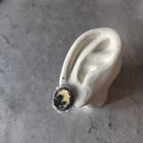 デンドリティックアゲートシルバーピアス