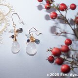 *初霰*霰が降った日をイメージしたアシンメトリーピアス